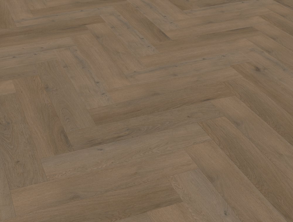 Belakos Attico 84 Visgraat Plak PVC Bruin - Belakos