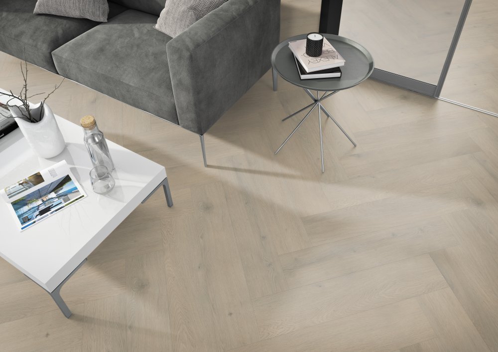 Belakos Attico 85 Visgraat Klik PVC Bruin