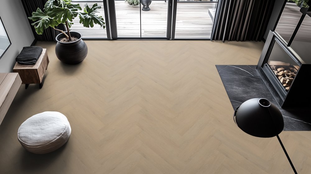 Belakos Cervo 20 Visgraat Plak PVC Bruin - Belakos