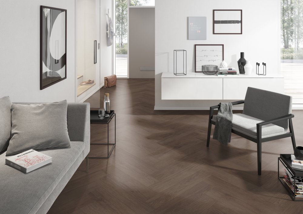 Belakos Monastro 90 Visgraat Plak PVC Bruin - Belakos