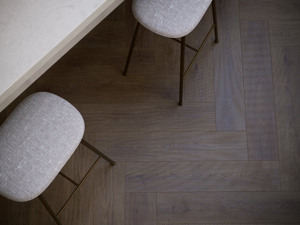 Belakos Monastro 91 Visgraat Plak PVC Bruin - Belakos