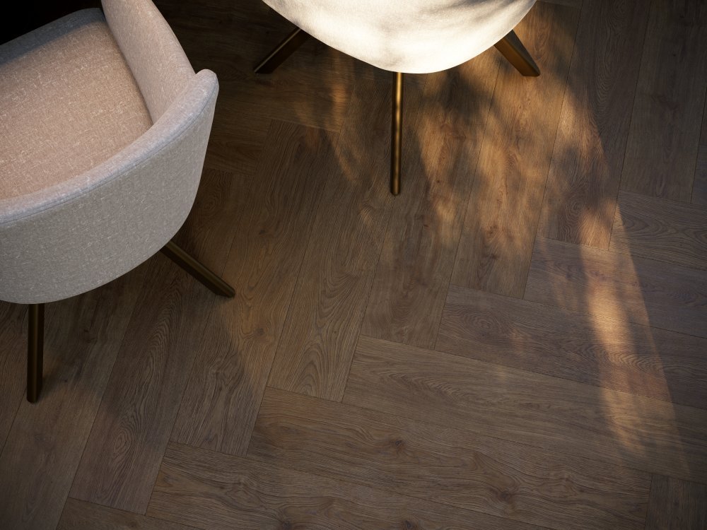 Belakos Monastro 91 Visgraat Plak PVC Bruin - Belakos