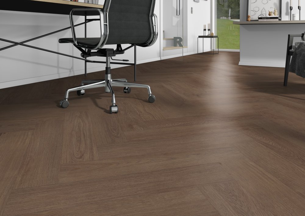 Belakos Monastro 91 Visgraat Plak PVC Bruin - Belakos