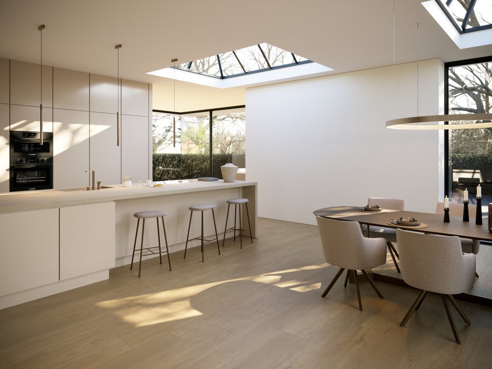 Belakos Portico 540 Rechte plank Plak PVC Bruin