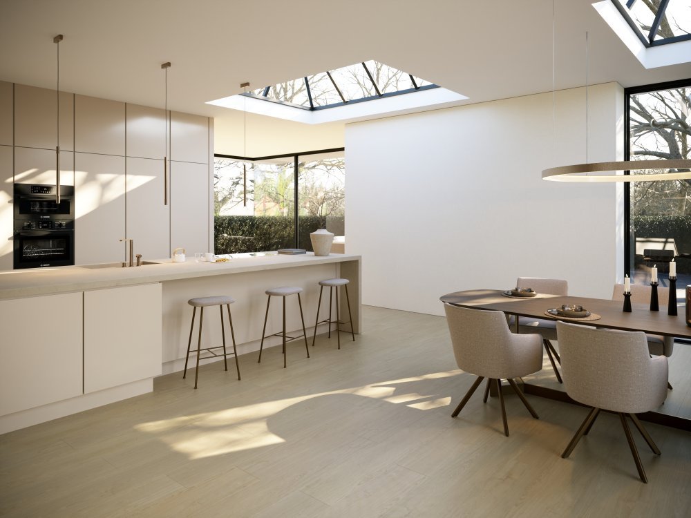 Belakos Portico 570 Rechte plank Plak PVC Bruin