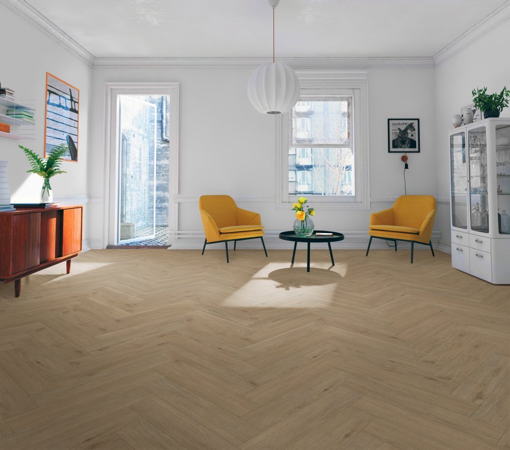 Belakos Rustico 50 Visgraat Plak PVC Bruin - Belakos