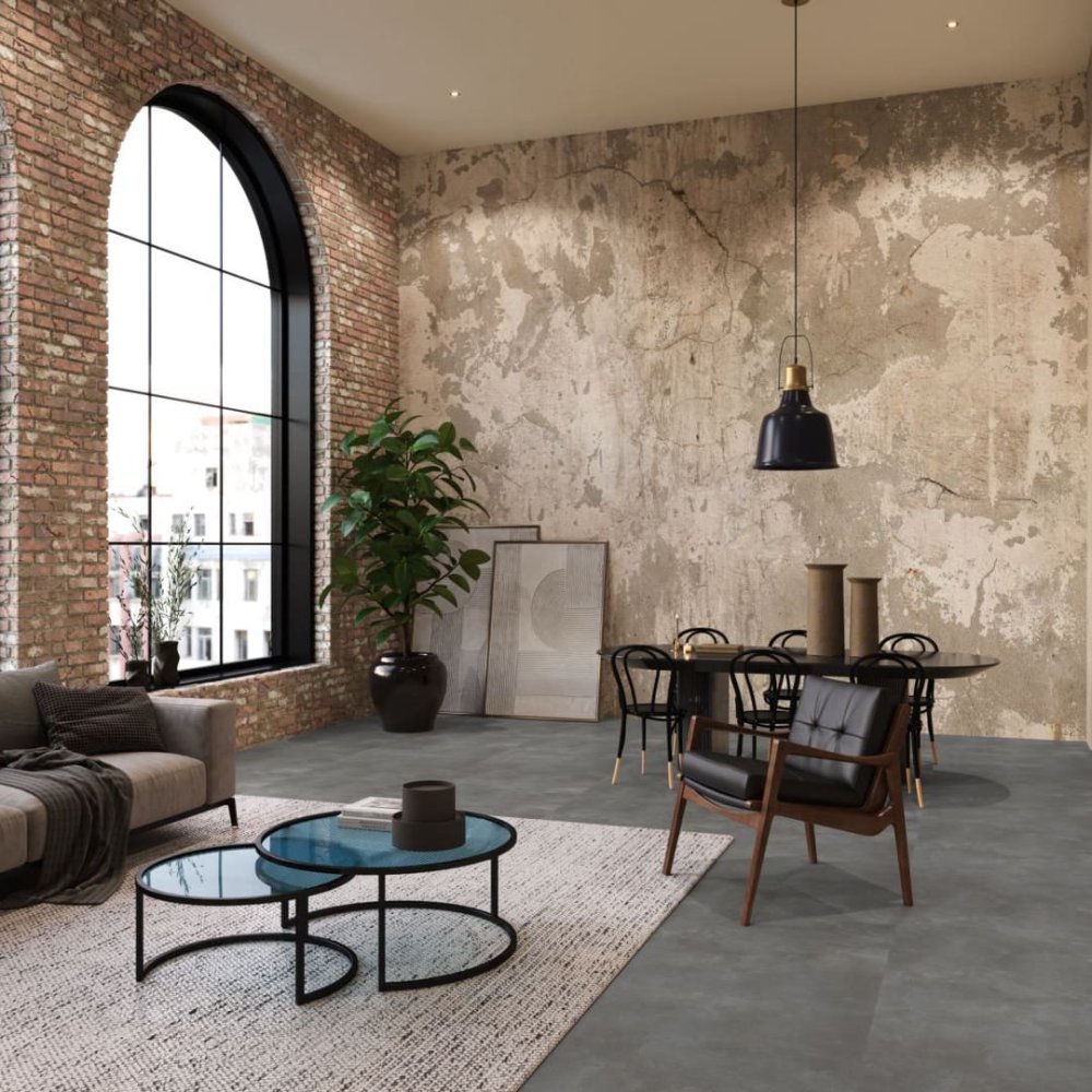 Floorlife Ealing Tegellook Plak PVC Grijs - Floorlife