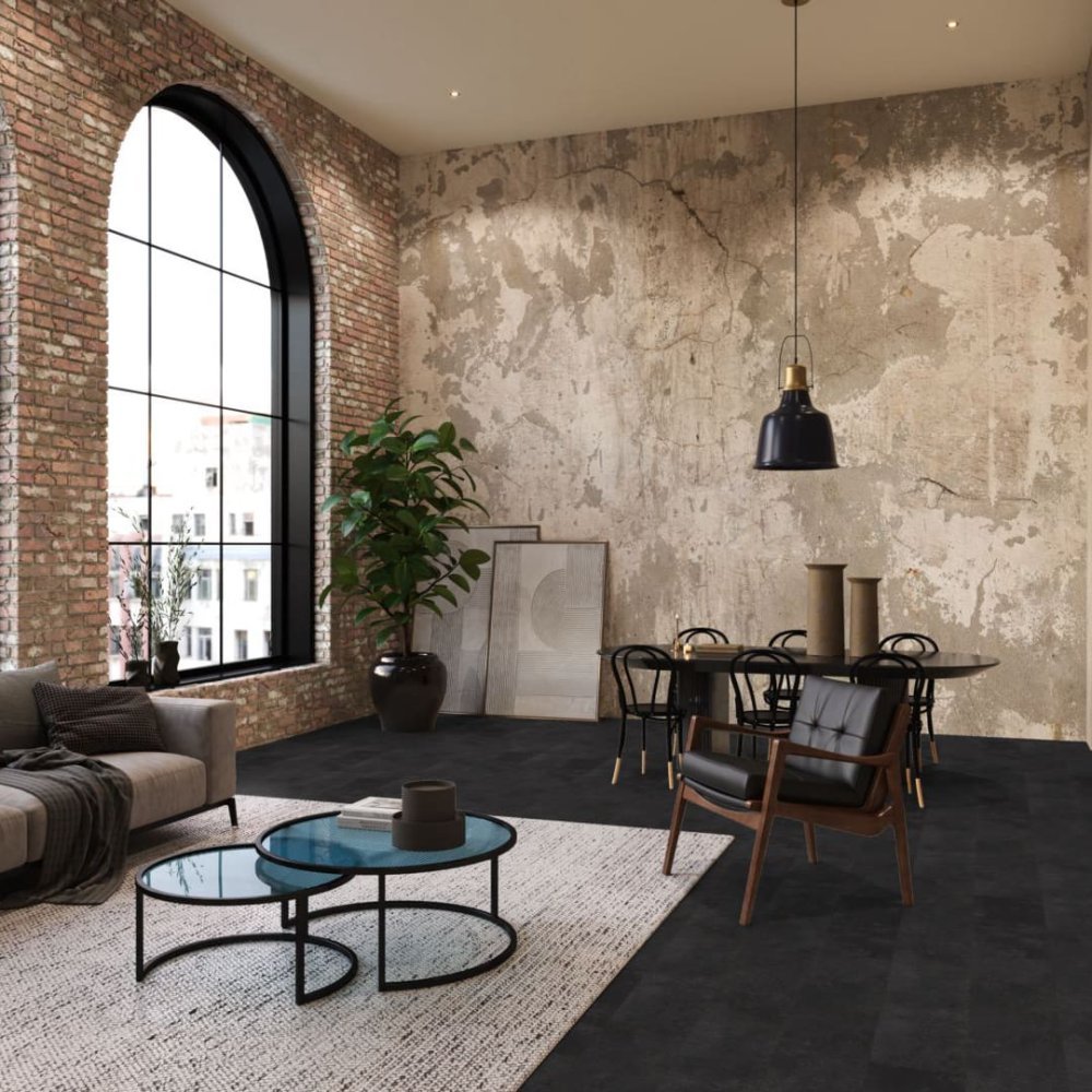 Floorlife Finsbury Rechte plank Plak PVC Antraciet - Floorlife