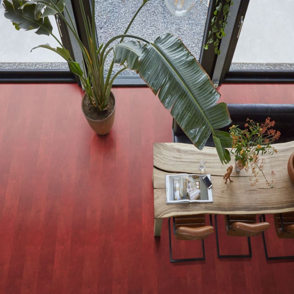 Floorlife Finsbury Rechte plank Plak PVC Rood
