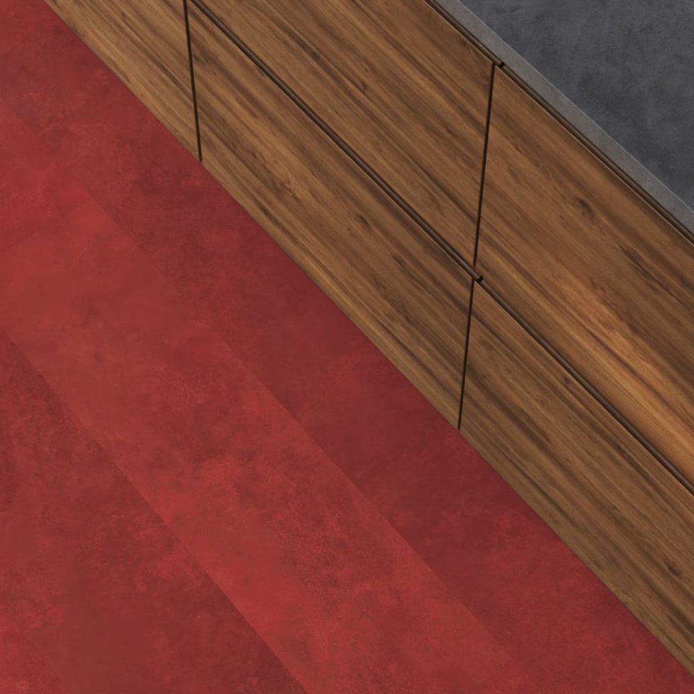 Floorlife Finsbury Rechte plank Plak PVC Rood - Floorlife