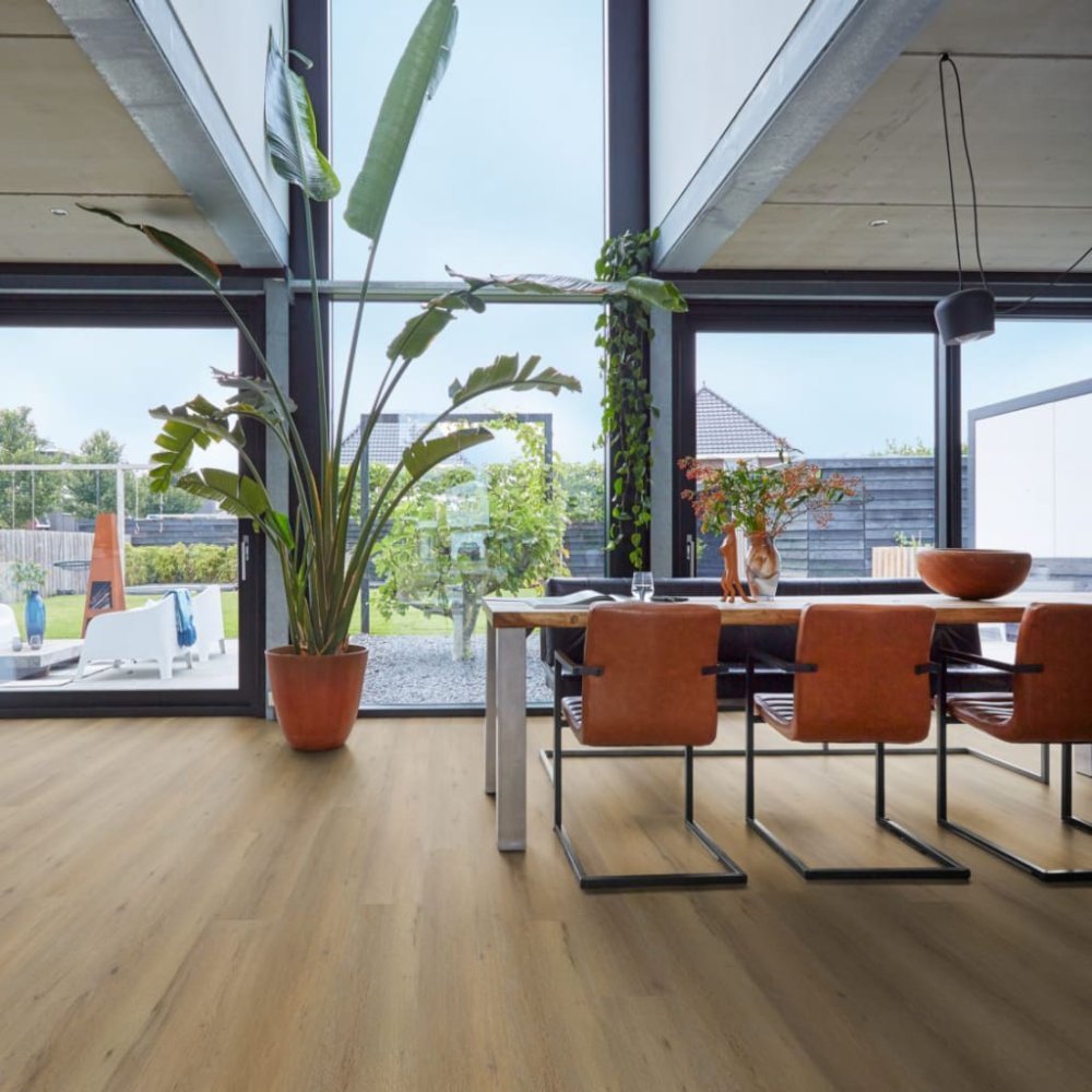 Floorlife Leyton Rechte plank Klik PVC Donker hout - Floorlife