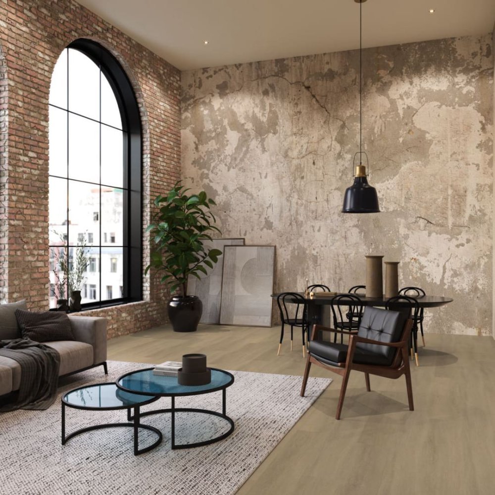 Floorlife Sutton Rechte plank Plak PVC Beige - Floorlife