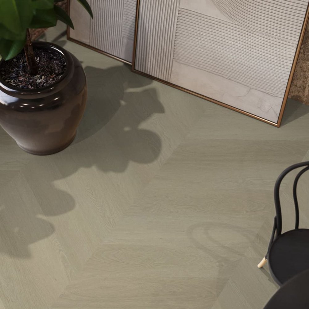Floorlife YUP Fulham Hongaarse punt Plak PVC Grijs - Floorlife
