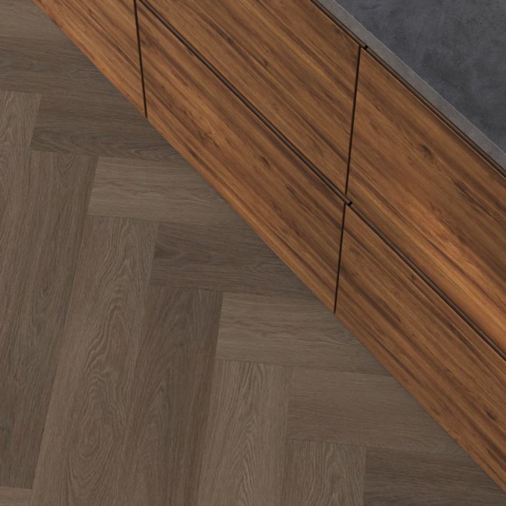 Floorlife YUP Fulham Visgraat Klik PVC Bruin - Floorlife