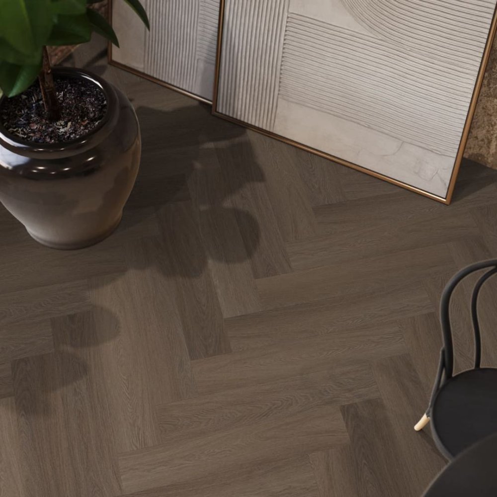 Floorlife YUP Fulham Visgraat Klik PVC Bruin - Floorlife