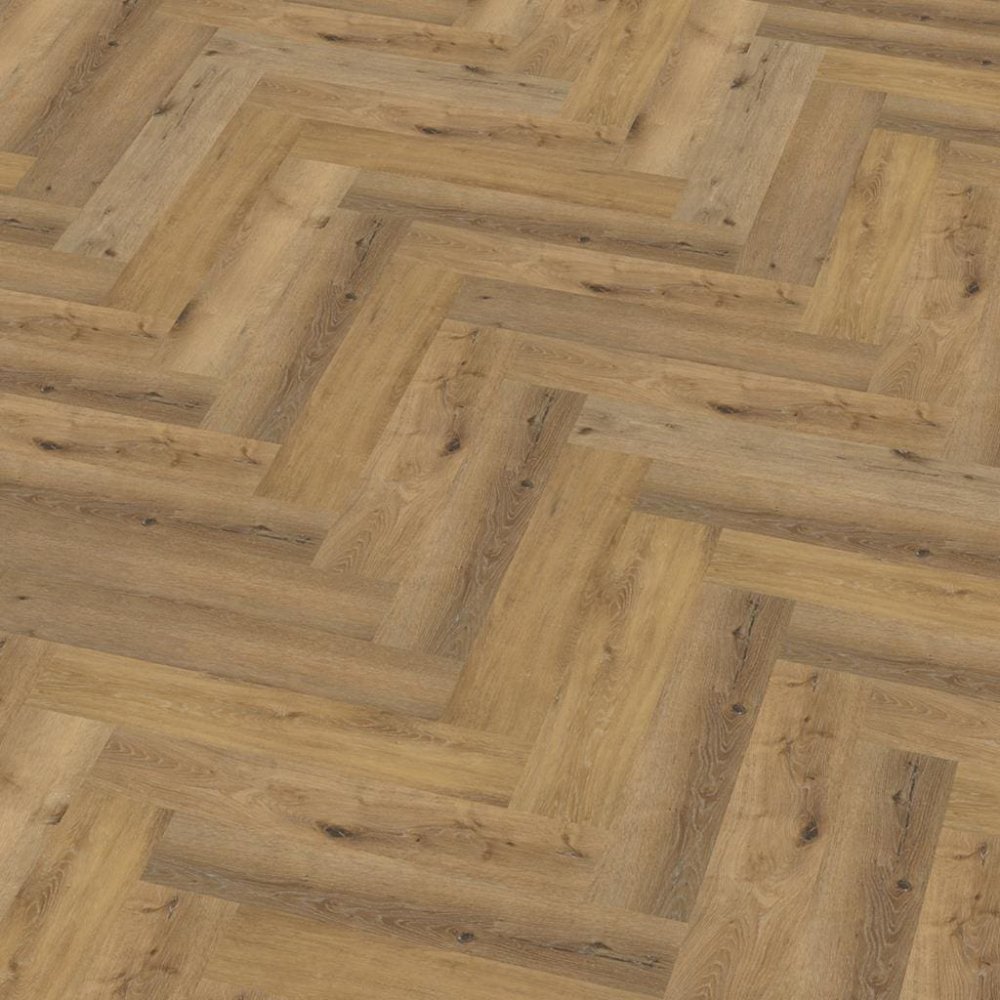 Floorlife YUP Herringbone Visgraat Plak PVC Donker hout