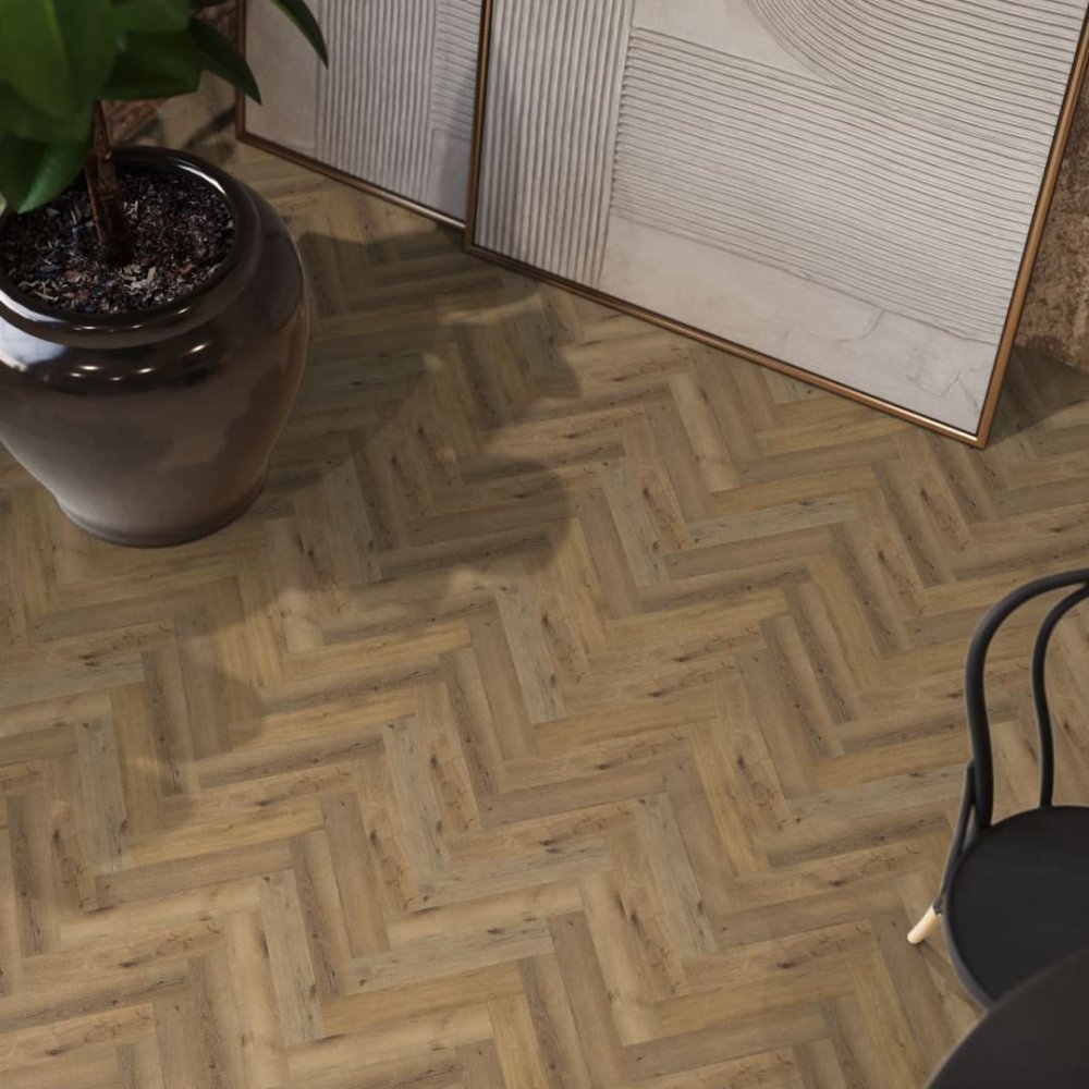 Floorlife YUP Visgraat Klik PVC Donker hout - Floorlife