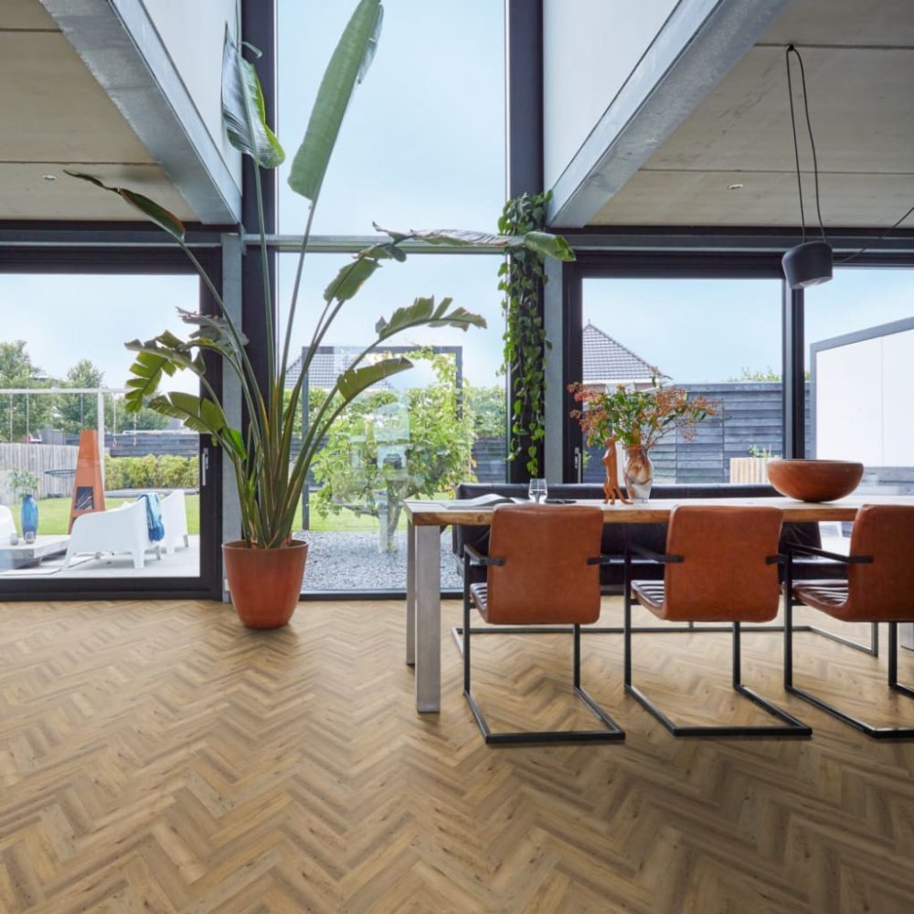 Floorlife YUP Visgraat Klik PVC Donker hout - Floorlife