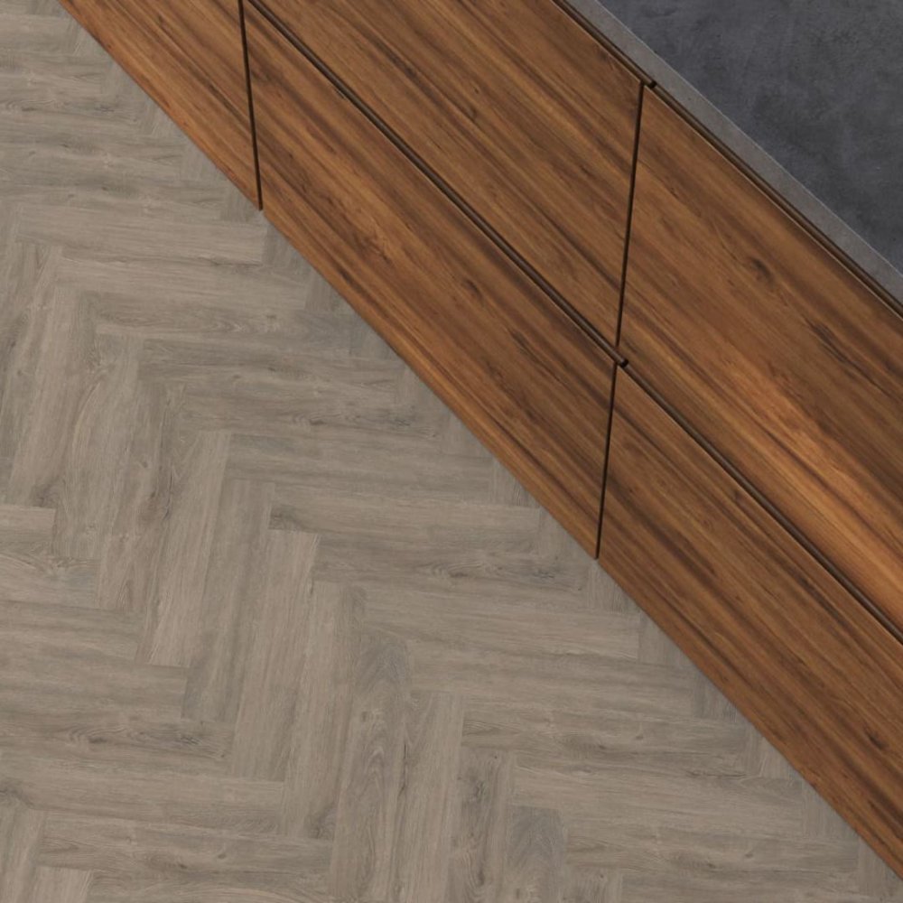 Floorlife YUP Visgraat Klik PVC Grijs - Floorlife