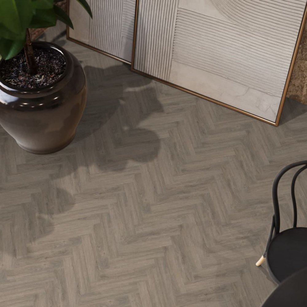 Floorlife YUP Visgraat Klik PVC Grijs - Floorlife