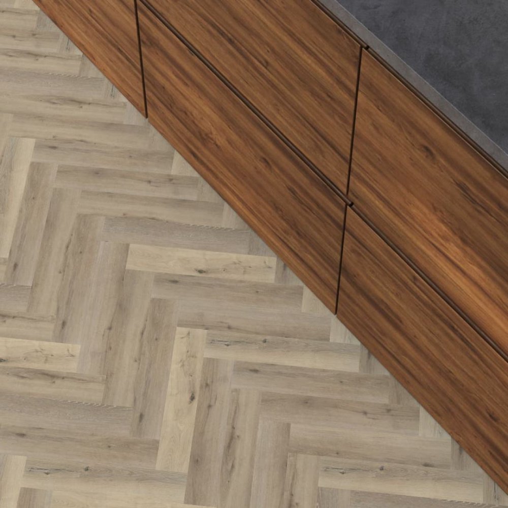 Floorlife YUP Herringbone Visgraat Plak PVC Licht hout - Floorlife
