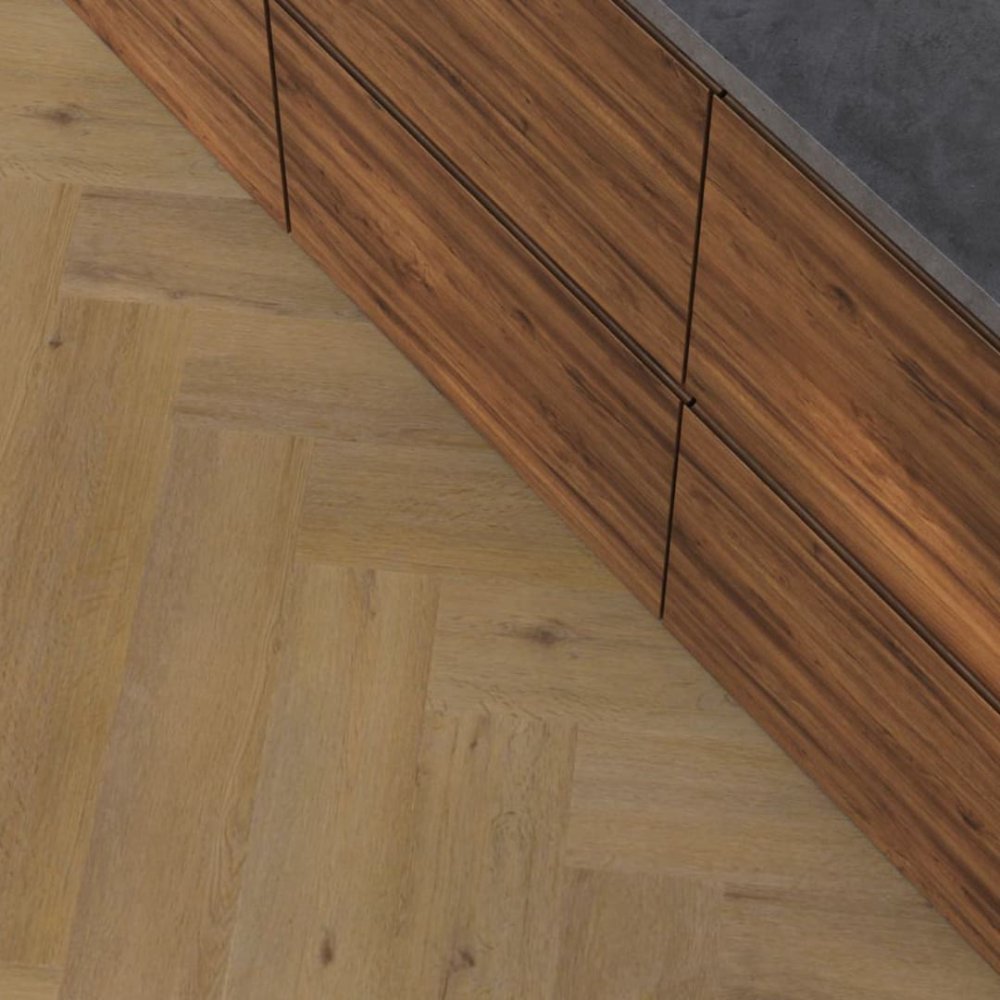 Floorlife YUP Leyton Visgraat Klik PVC Donker hout - Floorlife