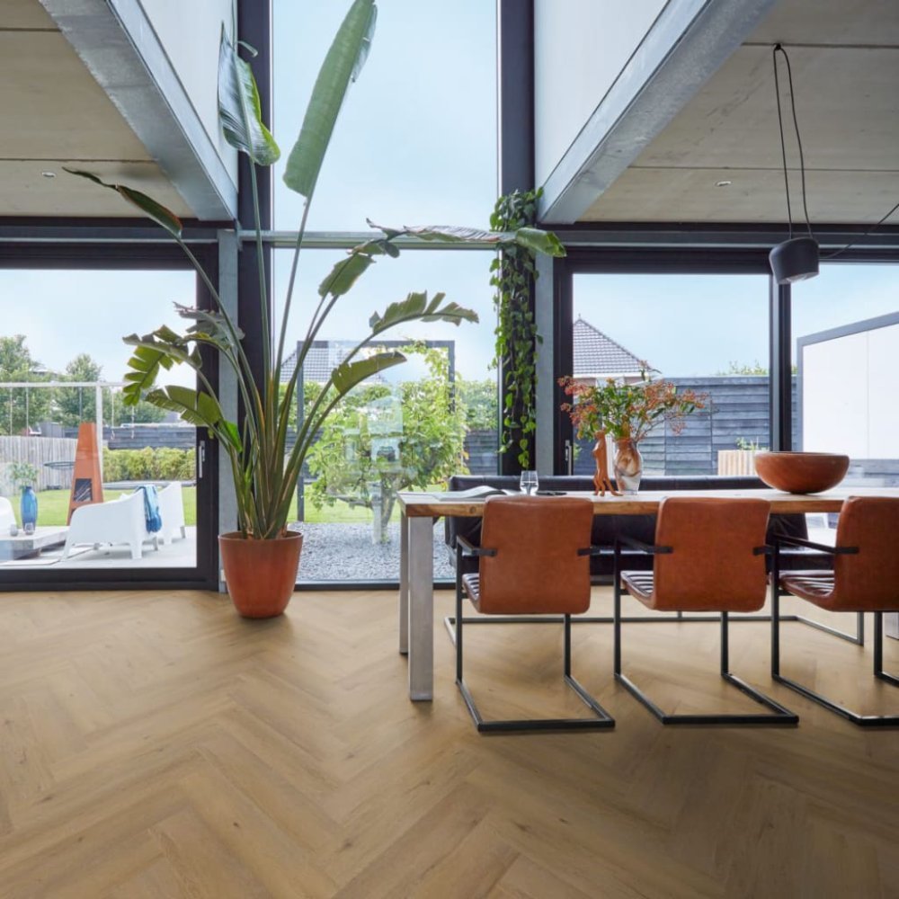 Floorlife YUP Leyton Visgraat Klik PVC Donker hout - Floorlife