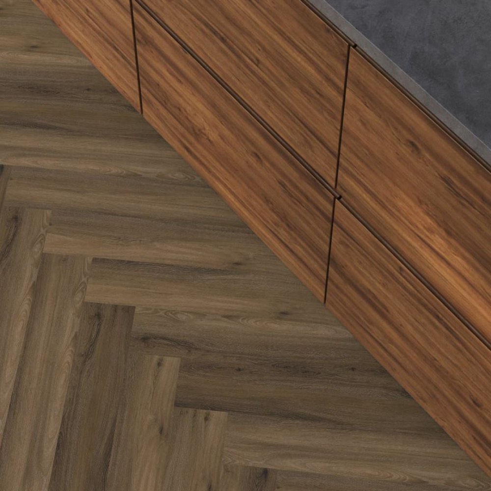 Floorlife YUP Paddington Visgraat Klik PVC Bruin - Floorlife