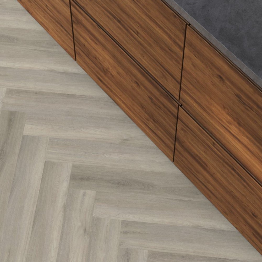 Floorlife YUP Paddington Visgraat Klik PVC Grijs - Floorlife