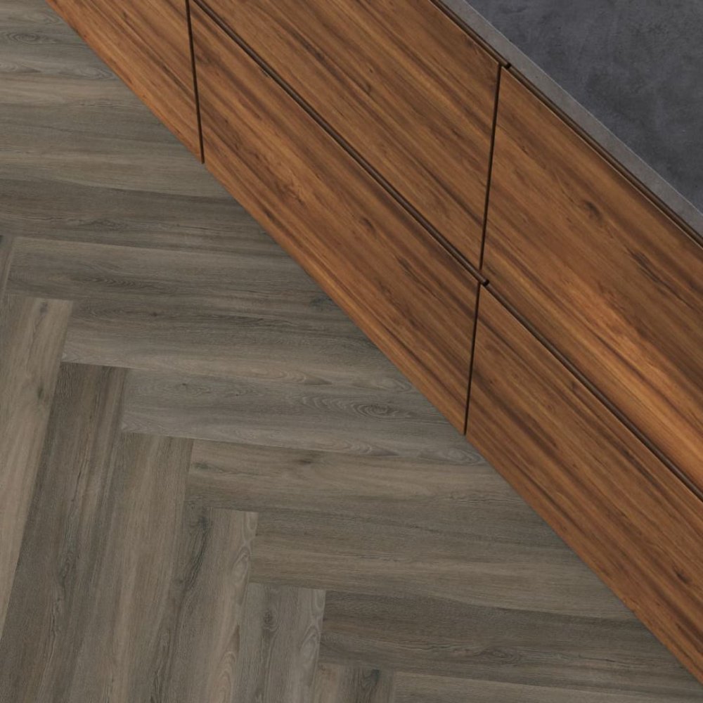 Floorlife YUP Paddington Visgraat Klik PVC Grijs - Floorlife