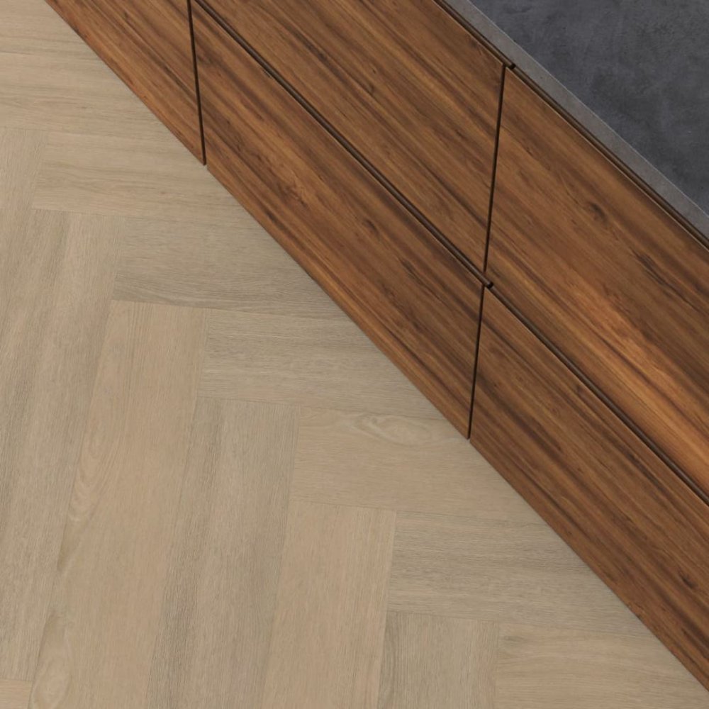 Floorlife YUP Sutton Visgraat Plak PVC Beige - Floorlife