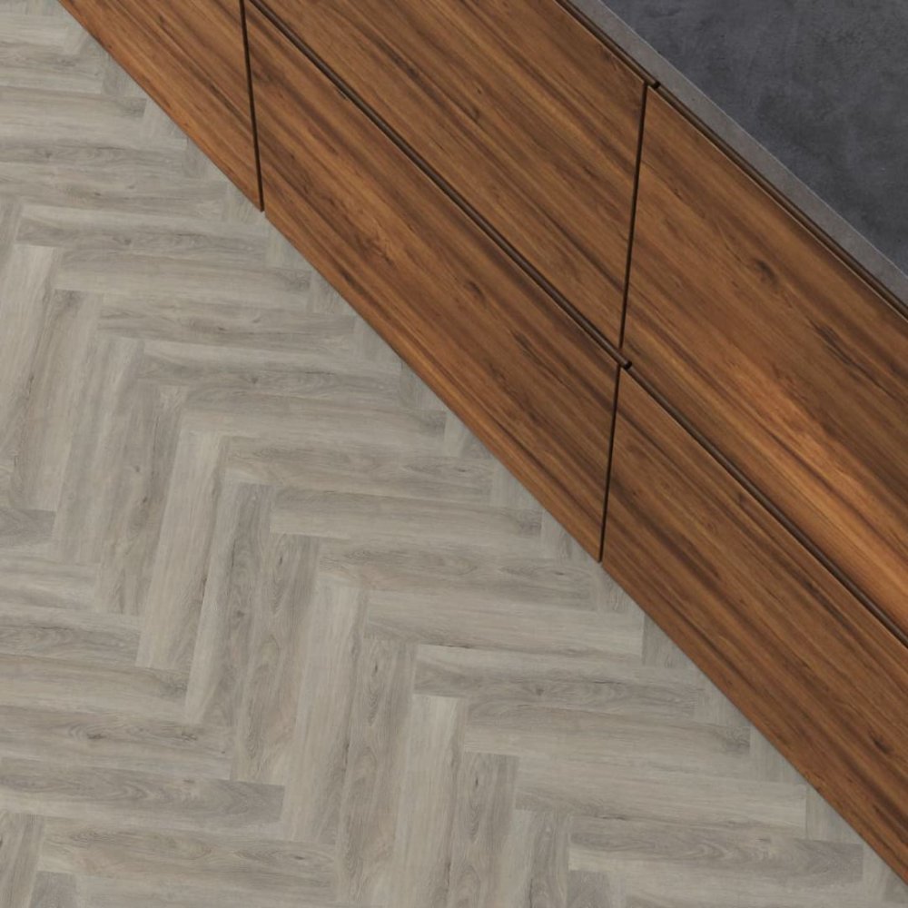 Floorlife YUP Visgraat Klik PVC Grijs - Floorlife