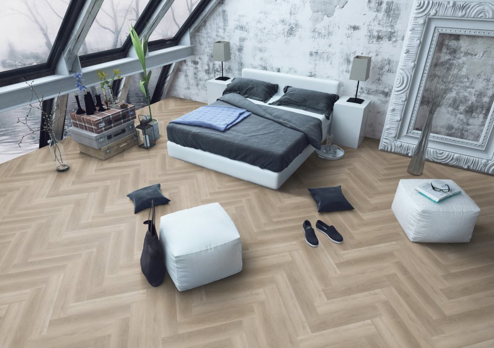 Yarenza Oakwood Visgraat Klik PVC Beige - Yarenza