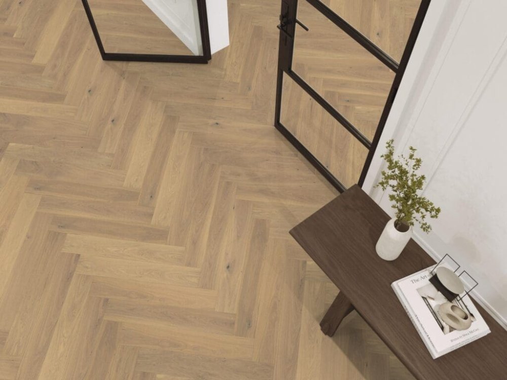 Floorlife Encino Visgraat Parket Wit - Floorlife