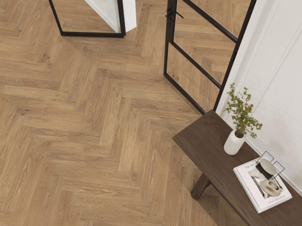Floorlife Encino Visgraat Parket Wit - Floorlife