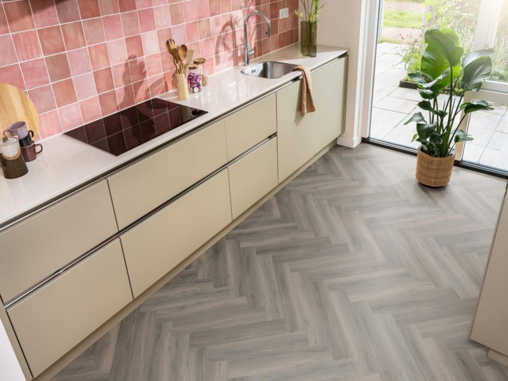 Ambiant Spigato Avanto Visgraat Klik PVC Antraciet - Ambiant