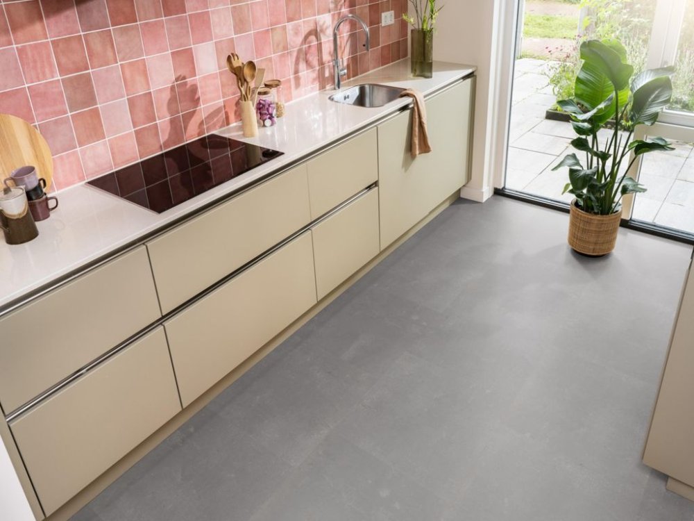 Ambiant Ceramo Visgraat Klik PVC Antraciet - Ambiant