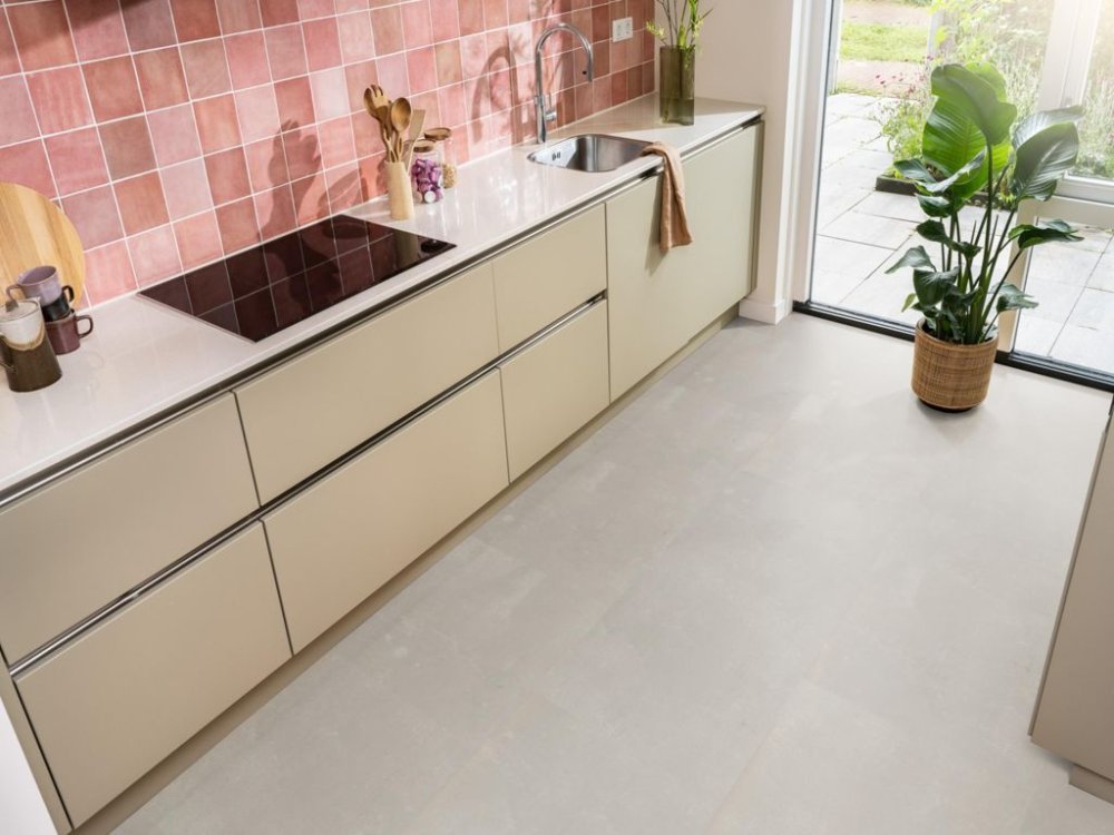 Ambiant Ceramo Visgraat Klik PVC Beige - Ambiant