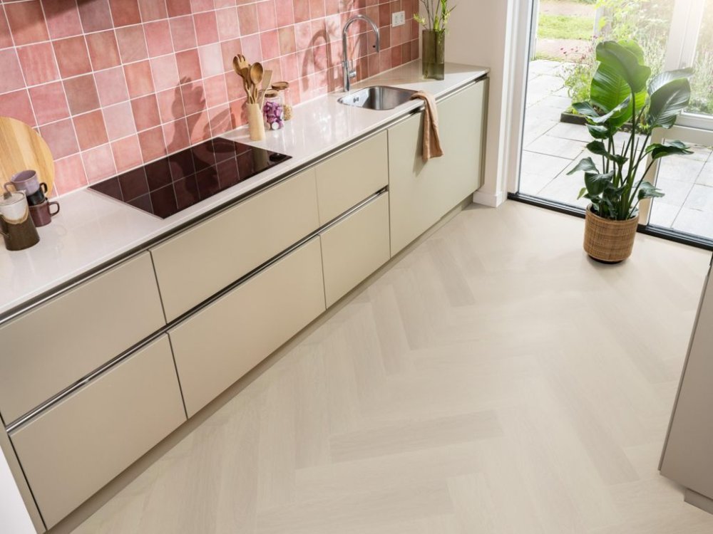 Ambiant Spigato Estino Visgraat Klik PVC Beige - Ambiant