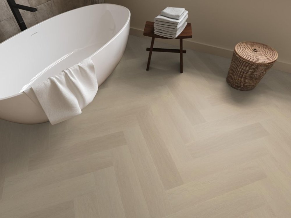 Ambiant Spigato Estino Visgraat Klik PVC Beige - Ambiant