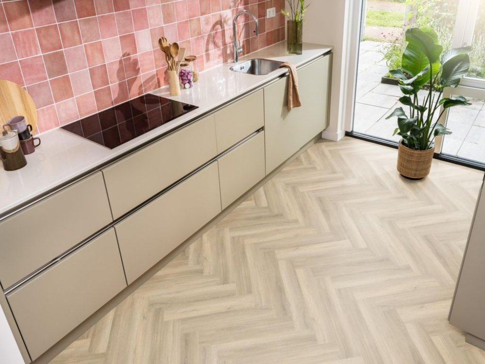 Ambiant Spigato Avanto Visgraat Klik PVC Beige - Ambiant