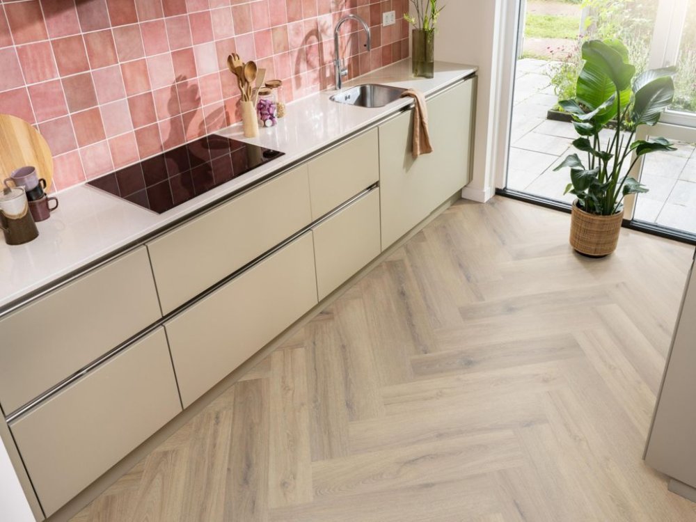 Ambiant Spigato Visgraat Klik PVC Bruin - Ambiant
