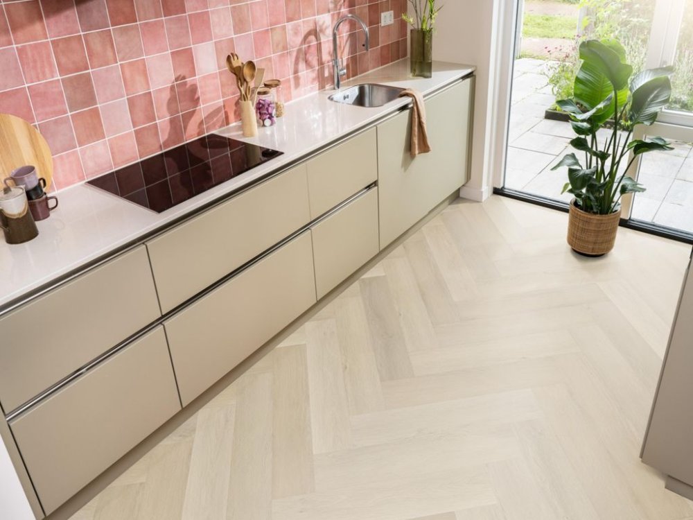 Ambiant Spigato Visgraat Klik PVC Beige - Ambiant