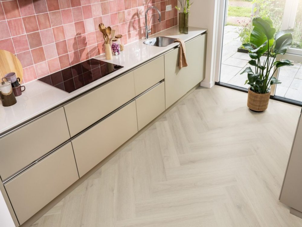 Ambiant Spigato Visgraat Klik PVC Beige - Ambiant