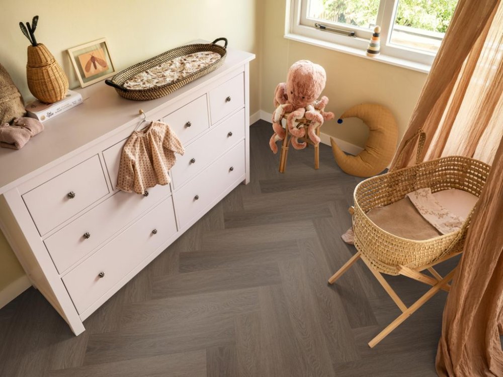 Ambiant Spigato Estino Visgraat Klik PVC Bruin - Ambiant