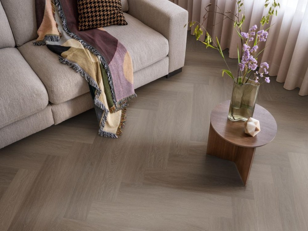 Ambiant Spigato Estino Visgraat Klik PVC Bruin - Ambiant