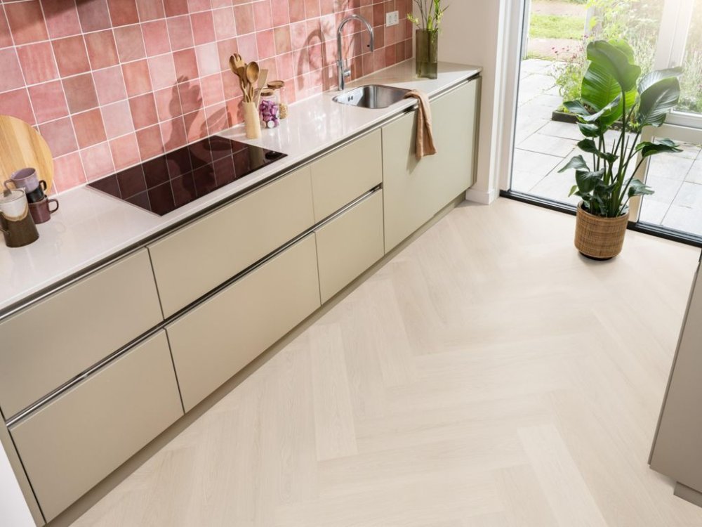 Ambiant Spigato Visgraat Klik PVC Beige - Ambiant