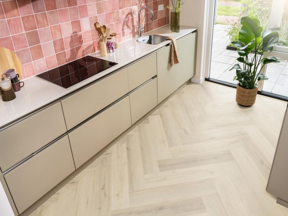 Ambiant Spigato Visgraat Klik PVC Beige - Ambiant