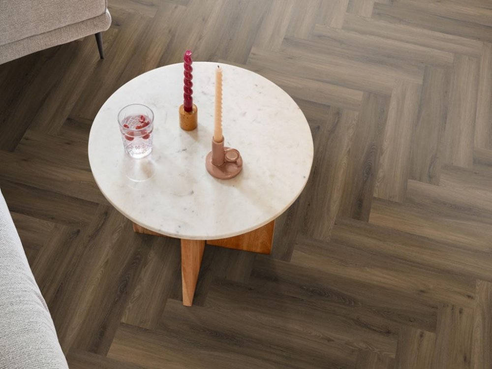 Ambiant Spigato Avanto Visgraat Klik PVC Bruin