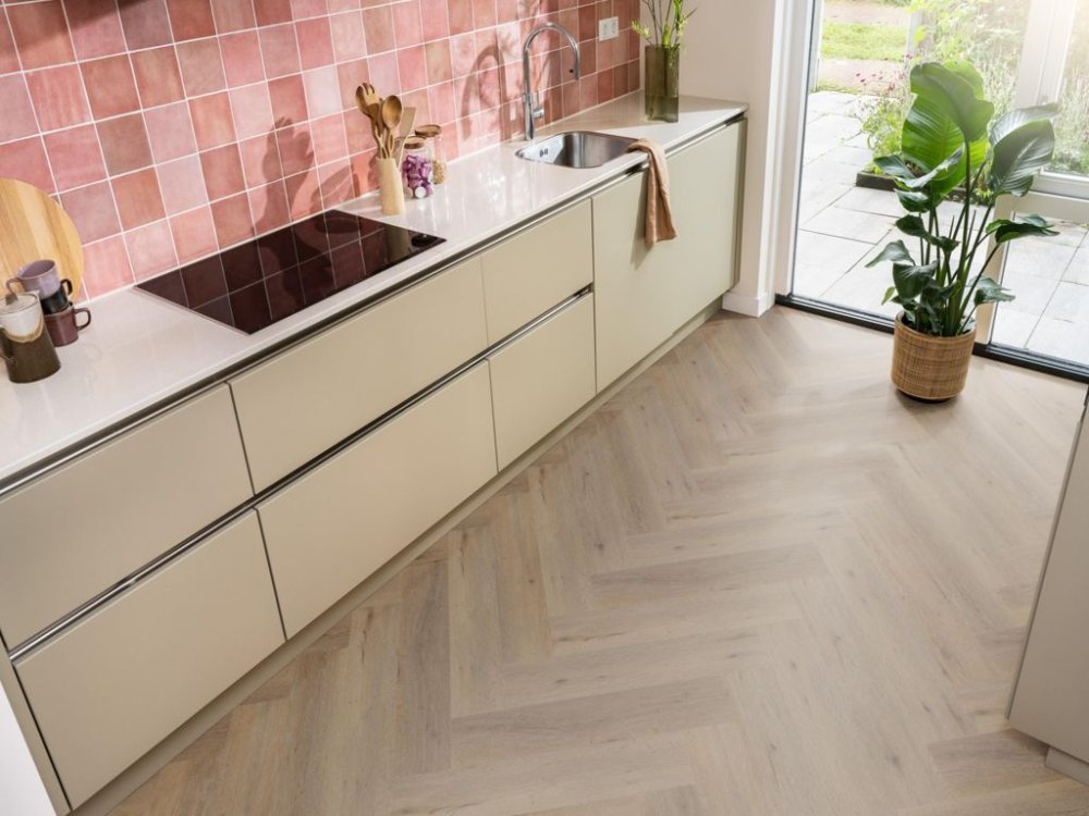 Ambiant Spigato Vivero Visgraat Klik PVC Naturel - Ambiant